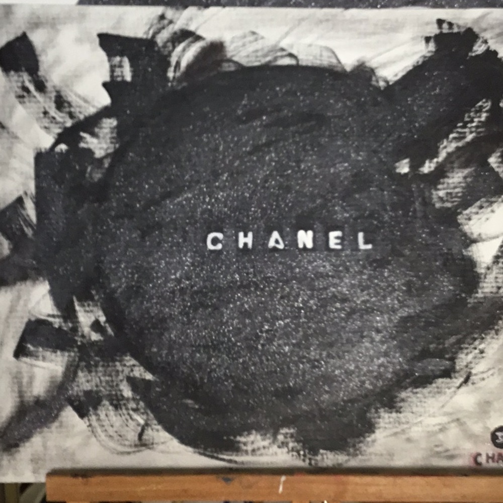 “ Chanel”  painting art for the closet.